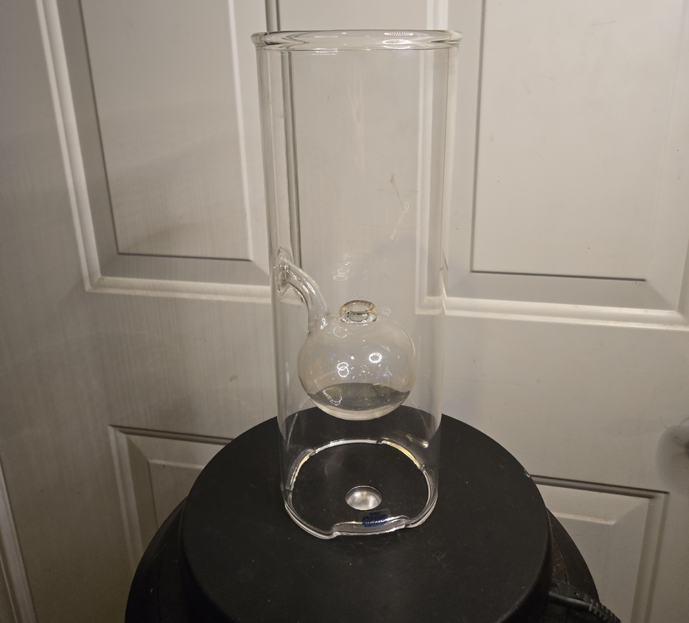 Glass Oil Lamp Clear Wolfard Hand Blown Scientific Glass USA 11 3/4" Large